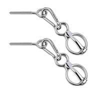 Koolenry 2 Pack Tie Ring for Horses Stainless Steel Tie Ring for Horses for Indoor and Outdoor Reducing Horse Injured When Pull for Tying and Retracting, Helps Horse Pull Back