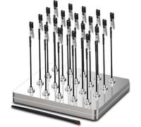 Koolenry 20 Alligator Clips, A Brush & 1 .The Bendable Crocodile-Clip is Magnetic.for Soldering,Model Painting,PCB Holder