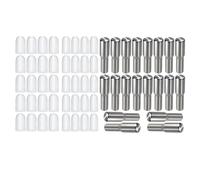 Koolenry 20pcs 5mm 1/4 Inch Stainless Steel Shelf Pegs Metal Shelf Pins for Cabinets and Shelves for Kitchen, Bookcases, and Furniture Shelf Support Dowels