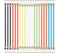 Koolenry 21-Piece Mini Bungee Cords with Hooks, Adjustable 10" Heavy Duty Stretchy Stretchable Straps for Luggage Tent Tarp