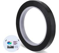 Koolenry 217 Feet Whiteboard Tape Blue 1/2 Inch Graphic Tape Line Self Adhesive Chart Line Tape Artist Tape Grid Black
