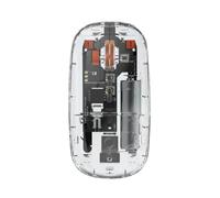Koolenry 2400DPI Bluetooth Mouse Full Transparent Cool Silent Dual Mode 2.4G500Ah Rechargeable Ergonomic Universal Orange