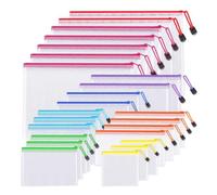 Koolenry 24Pcs Mesh Zipper Pouch Bags-8 Sizes Zipper Pouches for Organization,Mesh Bags with Zipper File Bag with Zipper Well-Made