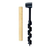 Koolenry 25mm Manual Survival Drill Bit Woodworking Hole Saw Bit with Wooden Stick Hand Auger Hand Wood Auger Drill Bit