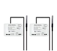 Koolenry 2Pc Tuya Smart Zigbee Switch with Temperature Sensor Passive Dry Contact Zigbee Relay Work with Home Assistant AC85-250V