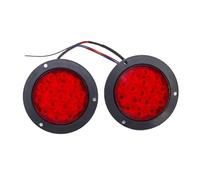 Koolenry 2PCS 12V 24V 16 LED Round Rear Tail Light Brake Stop Lamp Turn Signal Reverse Lamp for Car Truck Trailer