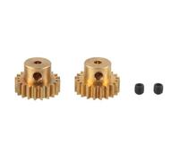 Koolenry 2PCS 2.3mm Shaft Brass Pinion Motor Gear 20T 48DP M0.6 M0.8 for 1/12 1/16 RC Car 7075-370/380/390