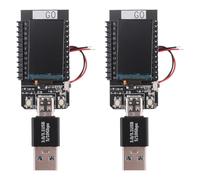 Koolenry 2Pcs BTC Solo Miner Nerdminer V2 55KH/S Bitcoin Solo Miner Station Nerdminer Board with Adapter