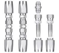 Koolenry 2Pcs Hydraulic Hose Field Fittings Repair Kit and 5Pcs Small Repair Parts, Reusable Hydraulic Repair Fittings 1/2Inch