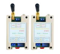 Koolenry 2Pcs VHF/UHF Radio 426MHz-508.5MHz Wide Range UART RS485 Wireless Transceiver Board Modbus RTU Module DC 12V 24V