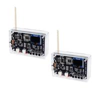 Koolenry 2set DIY Walkie-Talkie FM Radio Electronic Kit 87-108MHz FM Radio DIY Electronic Kit OLED Display DIY Soldering Project Practice Solder