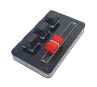 Koolenry 3-Button Fader Keyboard Adjustable Mechanical Keyboard for Photoshop Gaming A2R0 Black