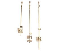 Koolenry 3 Pack of Brass Violin Clamps, Designed for Luthiers, Repair Middle Seam and Back Panel Cracks Effectively