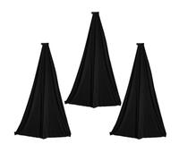 Koolenry 3 Pcs Tripod Stand Cover Universal DJ Light Speaker Stand Cover Tripod Stand Skirt Scrim Cover Height Flexible Stretchable Lighting