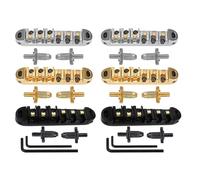 Koolenry 3-Set Electric Guitar Roller Saddle Bridge with Tune-O- Studs and Hex Wrench for LP Les Guitar Replacement Kit
