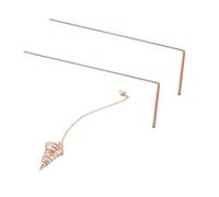 Koolenry 3Pcs/Set Copper Dowsing Rods Kit Metal Detector Rod Divining Rods + Pendulum for Water Divining Witching Energy Healing
