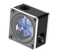 Koolenry 3Ways Water Cooling Flowmeter 6 Impeller Flow Meter Indicator G1/4 Thread for Computer PC Water Cooling System