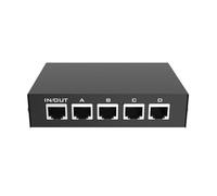 Koolenry 4 in1 Out 100/1000Mbps Mini Gigabit Network Switch 4 in1 Out Mini Gigabit Network Switch Mini Gigabit Network Switch 5 Port Ethernet Switch Internet Splitter RJ45 Network Switch