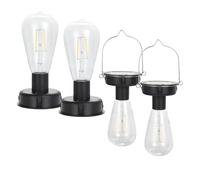 Koolenry 4 Pack Replacement Solar Light Tops Outdoor Lantern Solar Light Parts for DIY Outdoor Lanterns Waterproof Solar Replacement Top