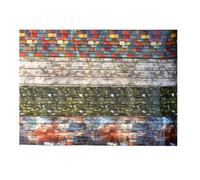 Koolenry 4 Rolls Washi Paper Tape Colored Brick and Stone Walls Landscape Washi Tape Set for Journaling Scrapbook Supplies