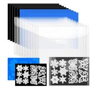 Koolenry 48 Pcs Double-Sided Stamp and Die Storage Pockets with Rubber Magnetic Sheets,Receipt Holder for Card Making