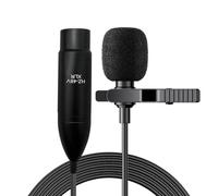 Koolenry 48V HD Wired Lavalier Live Mini Microphone 3-Pin XLR Connector for Recording Device for Recording Sound Card,Live Broadcast