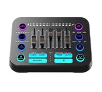 Koolenry 48V X1PRO Bluetooth Audio Mixer with M8 Microphone Voice Changer for Singing Audio Card Recording Game Audio Mixer