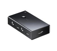 Koolenry 4K@60Hz -Compatible KVM Switch 4K@60Hz USB 2.0 Switcher 2 in1 Out forPrinter Monitor Mouse 2 PCs Sharing 1 Device Splitter