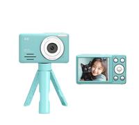 Koolenry 4K Digital Camera 4K Digital Video Camera 2.88 Inch HD Display 18x Video Recorder Camera LED Fill Light 800mAh Battery Compact Vlogging Camera Blue