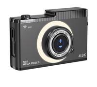 Koolenry 4K FHD 50MP Digital Camera Auto Focus Camera 2.4inch IPS Screen WIFI Compact Camera with Fill Light for Students Black