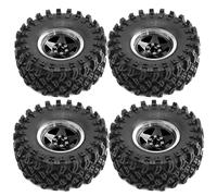 Koolenry 4pcs 136mm Metal 2.2Inch Beadlock Wheel Rim Tire Set for 1/10 RC Crawler Car Axial SCX10 Wraith RR10 Capra TRX4 YK4082