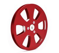 Koolenry 5 Inch Empty Reel 5 Inch Tape Recorders Empty Reel for Open Reel Sound Deck, Aluminum Alloy Recording Takeup Reel Red