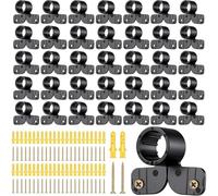 Koolenry 50 Pack 1/2" Suspension Pipe Clamp for Pex Clamps Conduit Clamp with Screws for Pex Copper CPVC Tubing Supports