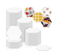 Koolenry 500 PCS Paper Piecing Hexagon Paper Piecing Templates Quilting Templates for DIY Patchwork Crafts and Sewing Supplies for Quilting, Quilting Templates