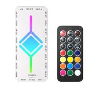 Koolenry 5V 3Pin ARGB Fan HUB Splitter Remote Controller with 4Pin PWM for PC Cooling SYNC CPU Cooler LED Light Strip White