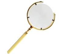 Koolenry 6X Lens Opening Metal Frame Loupe for Inspection Jewelry Stamp Reading Magnifier Glass Frame for Jewelry