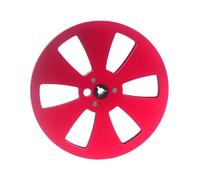 Koolenry 7 Inch 6 Hole 1/4 Empty Take Up Reel to Reel Small Hub Empty Tape Reels Opening Machine Tray Metal Tape Recorder Parts B