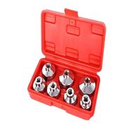 Koolenry 7 Pieces Oil Filter Socket Wrench 24mm to 38mm 3/8-Inch Drive Oil Filter Removal Socket Filter Cap Removal Tool Remover