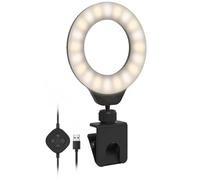Koolenry Adjustable LED Selfie Light Vedio Lamp with Clip on Laptop Computer for Live Streaming Self Broadcasting Conference Chat