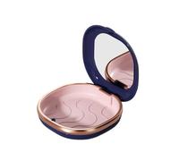 Koolenry Aligner Case with Mirror Dental Retainer Box Magnetic Mouth Guard Container for Braces for Travel Storage Case Denture Blue