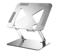 Koolenry Alloy Steel Foldable Laptop Stand Portable Tablet Support for Below 17.3 Inch Devices Silver