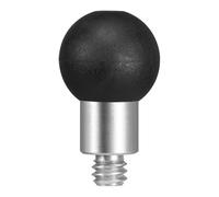 Koolenry Aluminum 17mm Ball Head Adapter with 1/4 Inch Thread, 17mm Socket Arm, TPU Ball for Bike Motorcycle Phone Holder