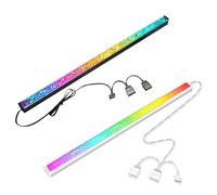Koolenry Aluminum Alloy ARGB LED Strip 5V/3PIN Small 4Pin Motherboard PC Case Atmosphere Computer Light Bar 2pcs Magnetic