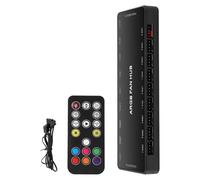 Koolenry ARGB Fan Hub with Controller 5V 3PIN ARGB 12V 4PIN PWM RGB Housing Fan Hub for Pc Case