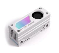 Koolenry ARGB M.2 SSD Heatsink with Build-in 20mm PWM Fan 5V 3-Pin ARGB Sync High-Performance SSD Cooler for M.2 2280 White