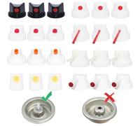 Koolenry Artist-Grade -Control Kit 24PCS -Paint Caps& Nozzles- Adapter Set for Male Cans, Can Nozzle Included