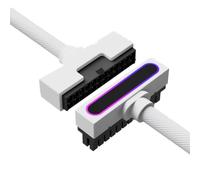 Koolenry ATX24PIN ARGB SYNC One-Line Connection Power Supply Extension Cable Side Bend 90 Degree 30cm Computer Power Cable B