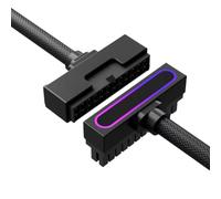 Koolenry ATX24PIN Extension Cable Side Bend 90 Degree ARGB SYNC One-Line Connection 30cm Power Supply Cable for Computers A