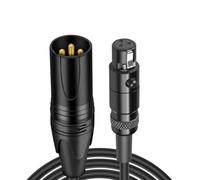Koolenry Audio Line Mini-XLR Plug Mini-XLR 3 Pin Female to XLR 3 Pin Male to XLR Male for Headphone for Headphone Cinema 4K Camera Cable C