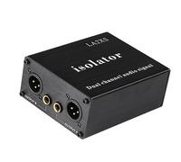 Koolenry Audio Signal Isolator 2-Channel Audio Isolator Noise Reduction Filter 6.5 XLR Mixer Audio Isolator